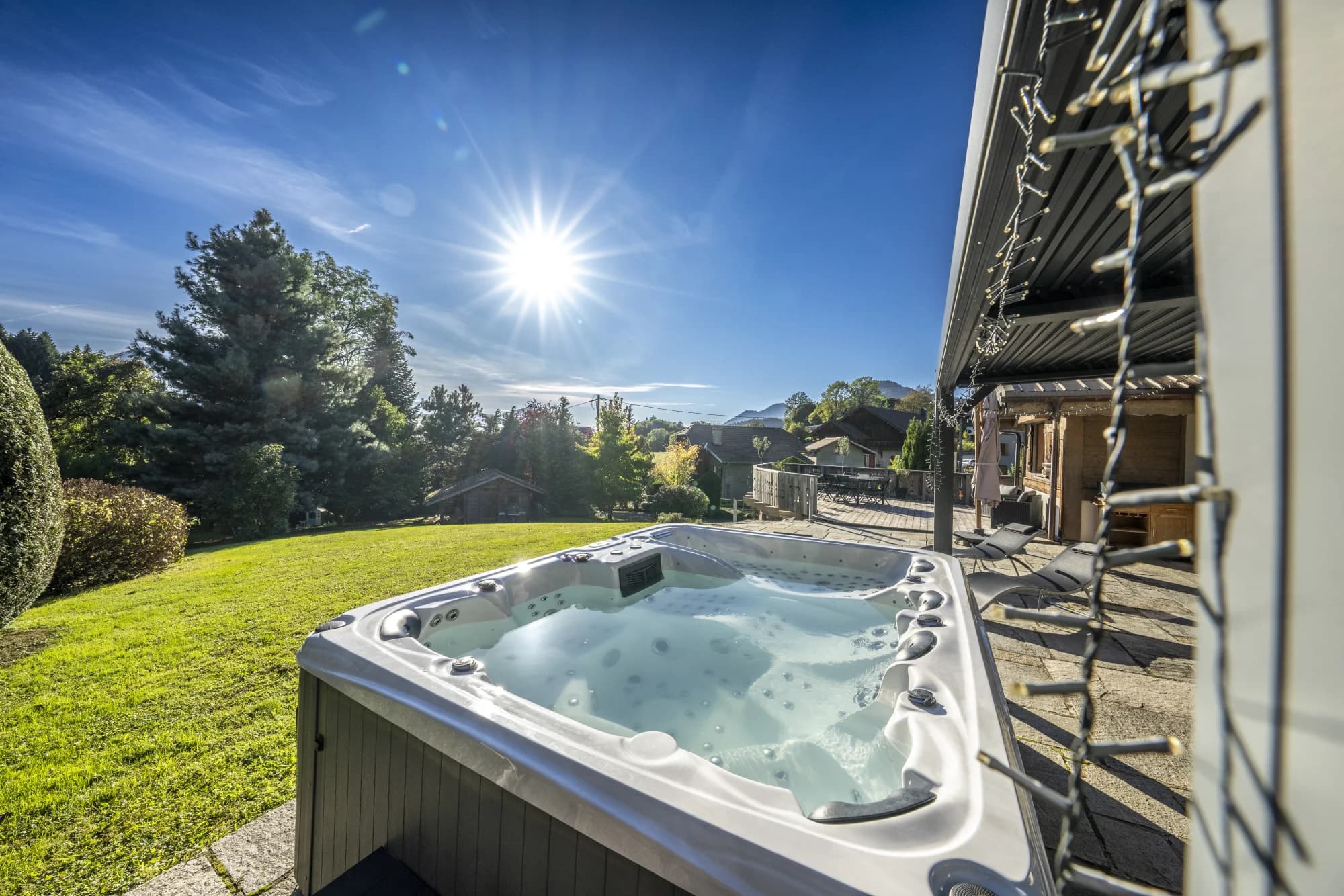 Jacuzzi en soirée